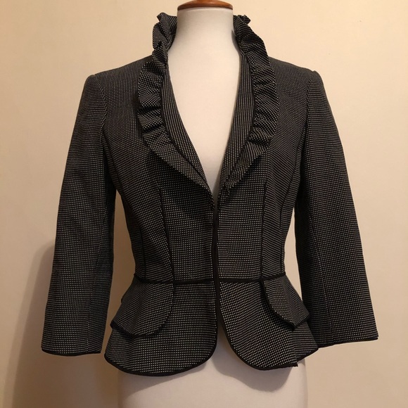 White House Black Market Jackets & Blazers - White House Black Market Black & White Blazer